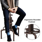 Industrial Bar Stool with Adjustable Height for Restaurant/ Cafe/ Pub
