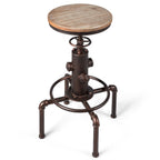 Industrial Bar Stool with Adjustable Height for Restaurant/ Cafe/ Pub