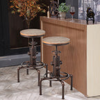 Industrial Bar Stool with Adjustable Height for Restaurant/ Cafe/ Pub