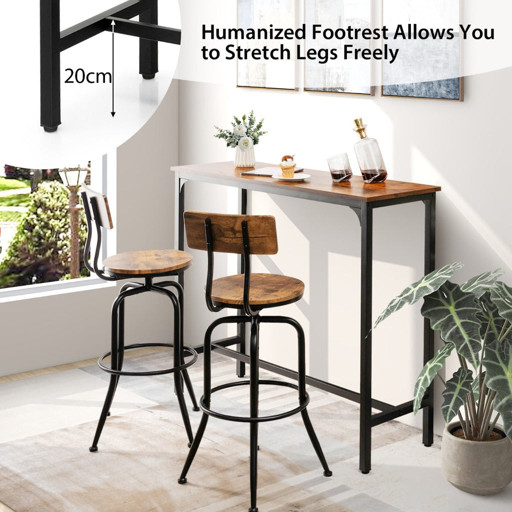 120 x 40 cm Industrial High Bar Table for Kitchen & Cafe & Pub