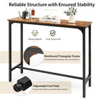 120 x 40 cm Industrial High Bar Table for Kitchen & Cafe & Pub