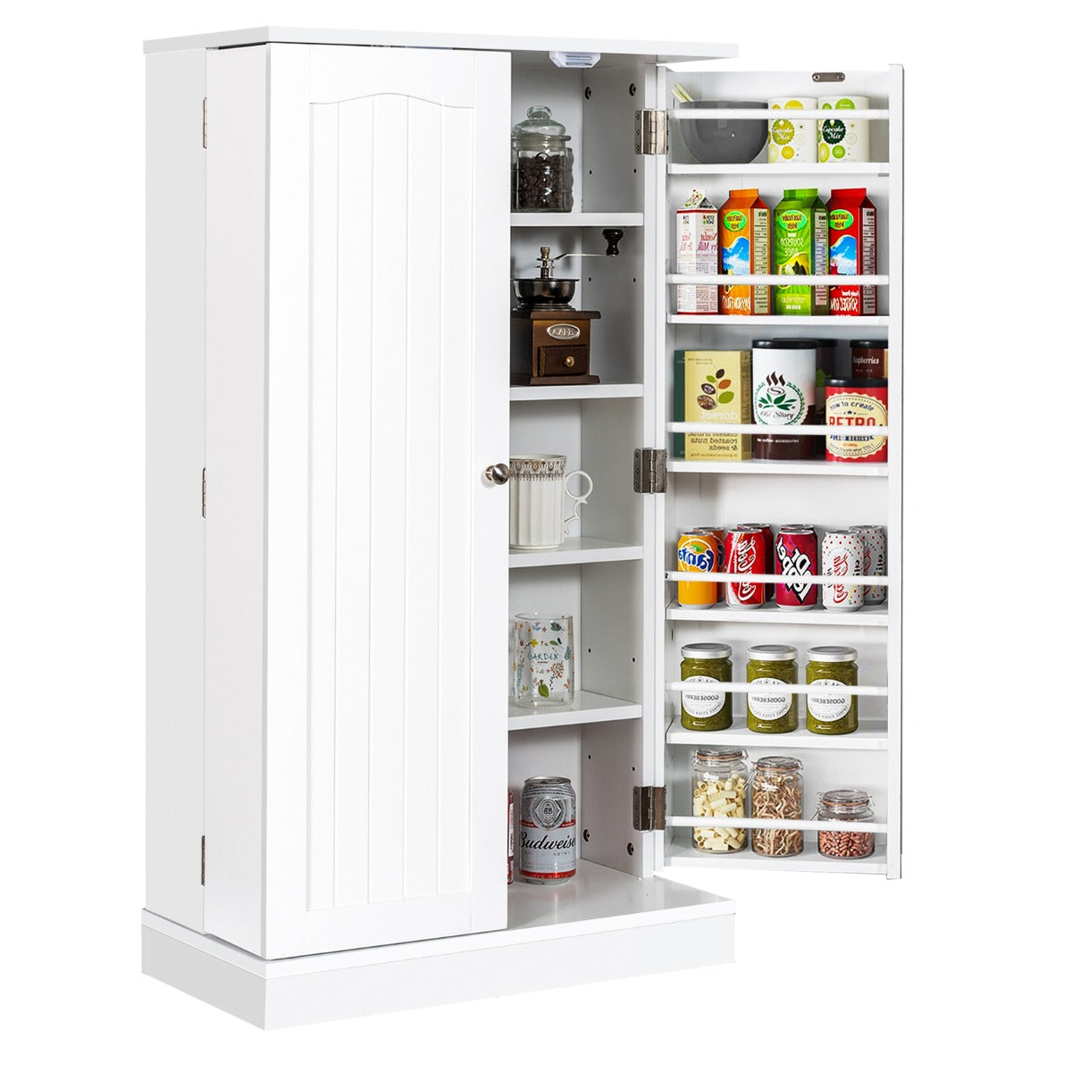 17-Tier Buffet Cupboard for Dining Room, Living Room & Entryway