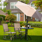 2 Pieces Outdoor Single Glider Chair with Steel Frame for Pool, Patio
