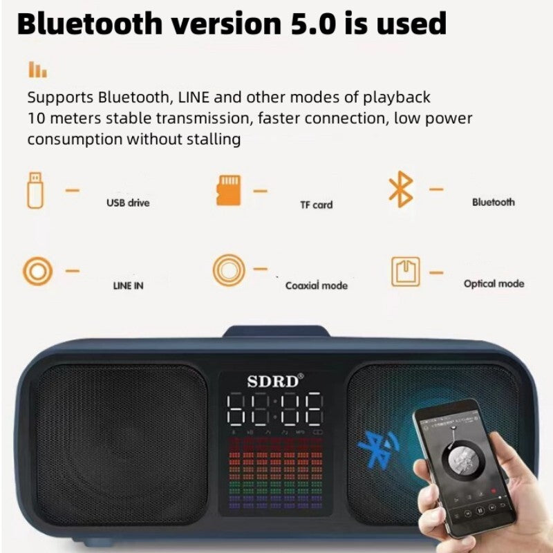 Bluetooth Karaoke Speaker & 2 Wireless Microphones Rechargeable Karaoke Machine