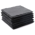 10Pack Square Slate Drink Coasters 4 Inch Slate Stone Coasters Bulk Cup Coasters