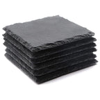 10Pack Square Slate Drink Coasters 4 Inch Slate Stone Coasters Bulk Cup Coasters