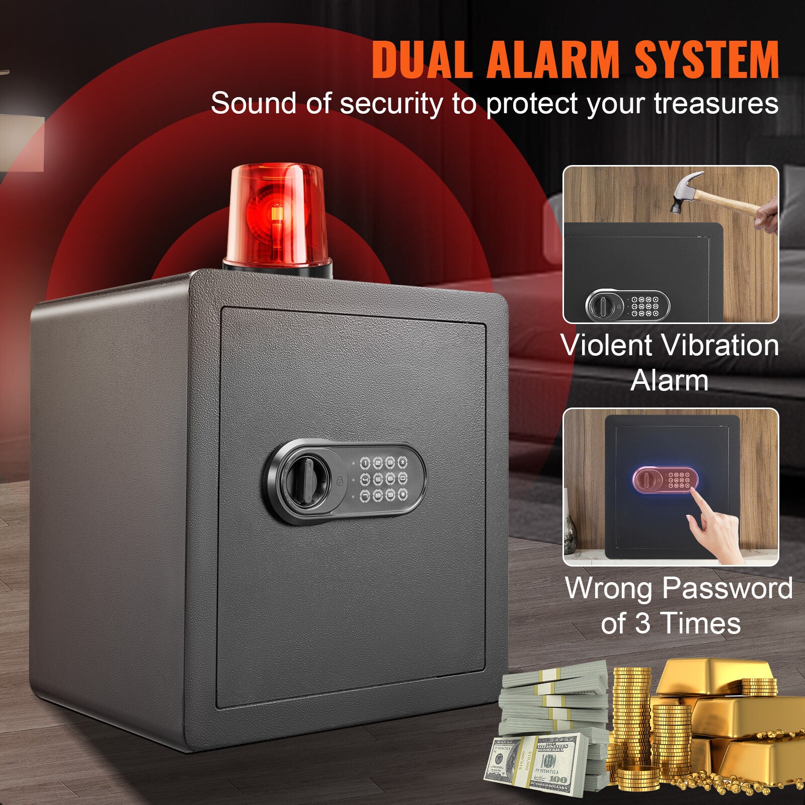 50L Security Safe Box with Digital Lock for Home & Office