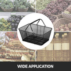 12PCS Metal Shopping Baskets with Handles - Durable and Space-Saving Design