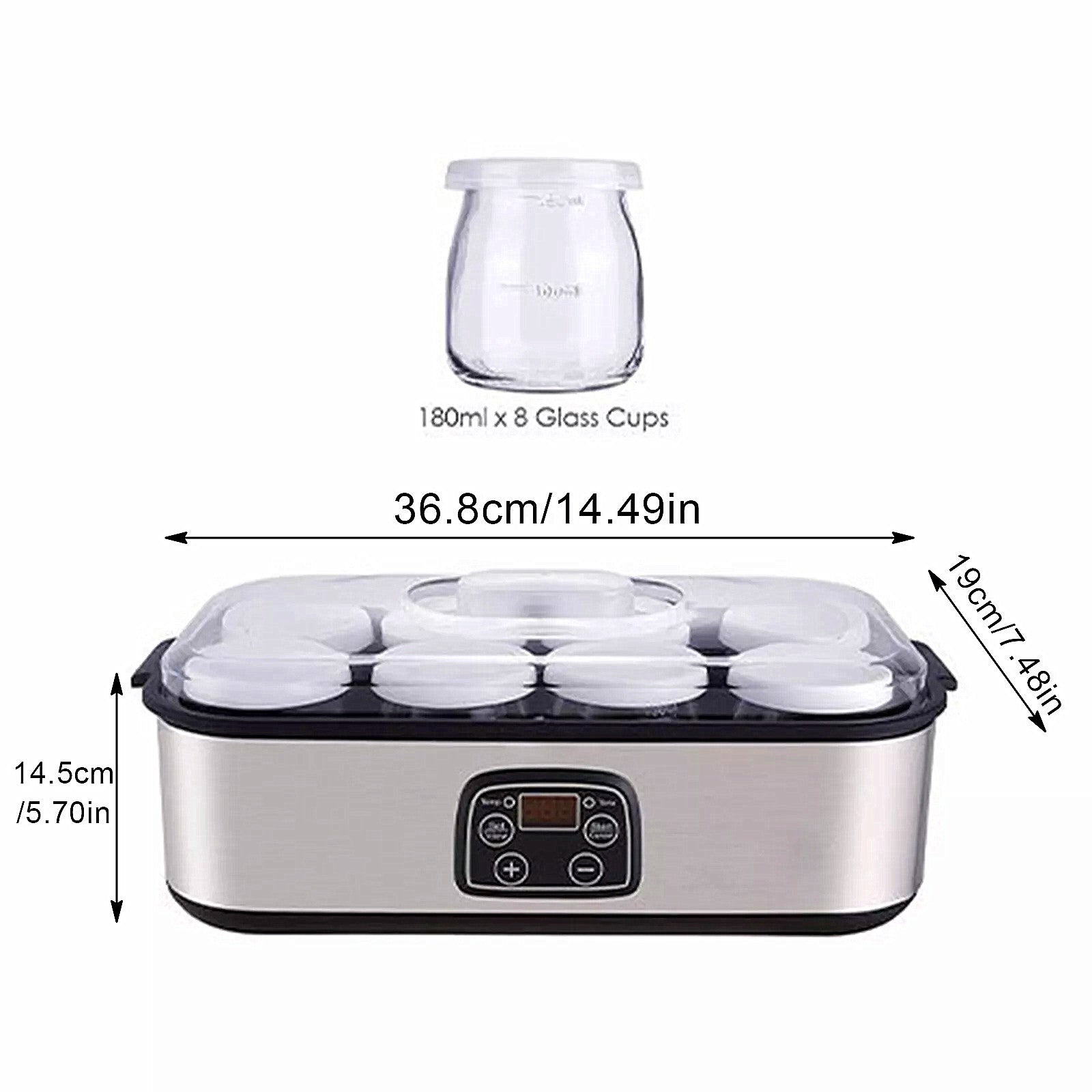 Probiotic Yogurt Maker with Adjustable Temp/ Time Control Get Better Gut Health