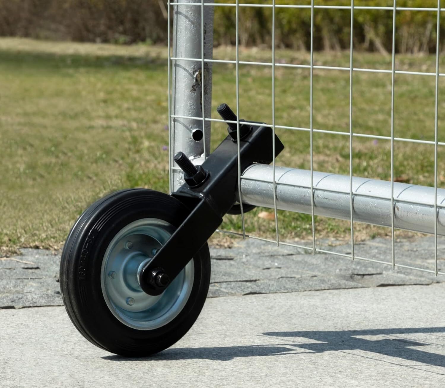 6" Gate Wheel Caster for Metal Swing Gate with 1-5/8" Thru 2" Gate Frames Wheel