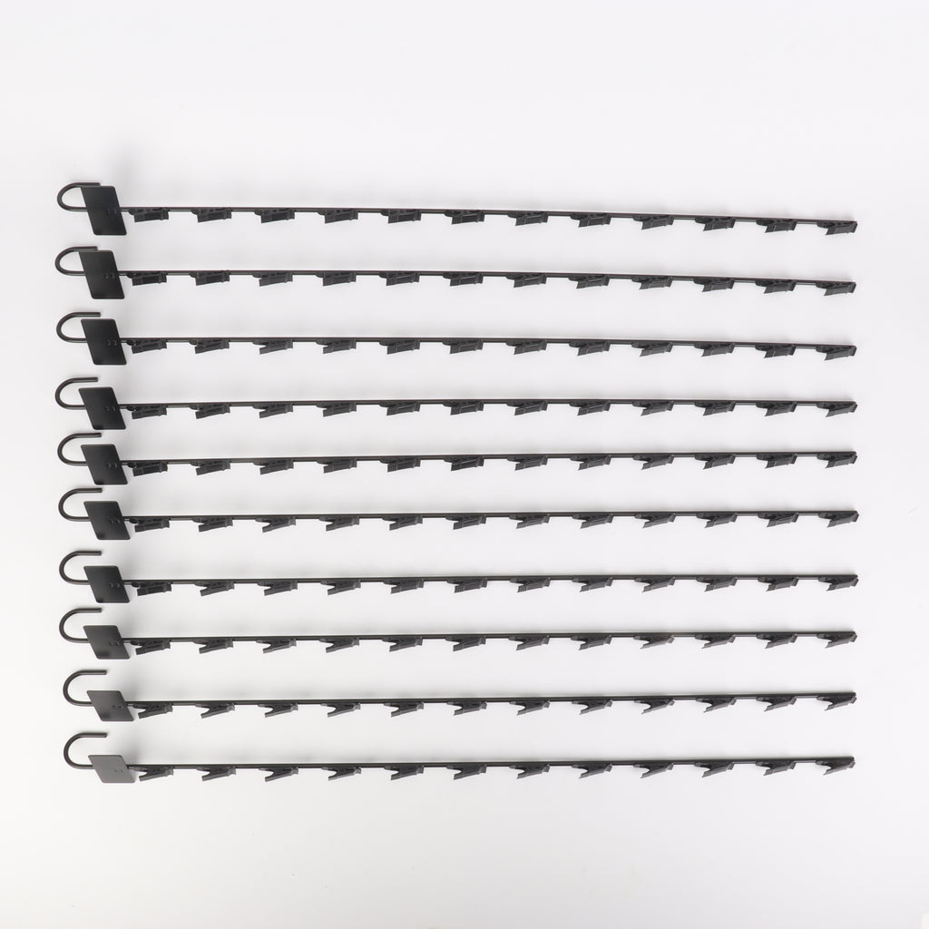 10x Metal Snack Hanging Strips Store Supermarket Shelf Merchandising Clip Strip