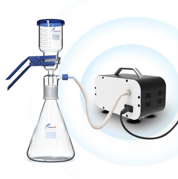 Lab Vacuum Filtration Pump Oilless Vacuum Diaphragm Pump w/ Rubber Tube 10L/min