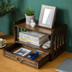 Meditation Altar Table for Spiritual Puja Table with Drawer Bamboo Furniture