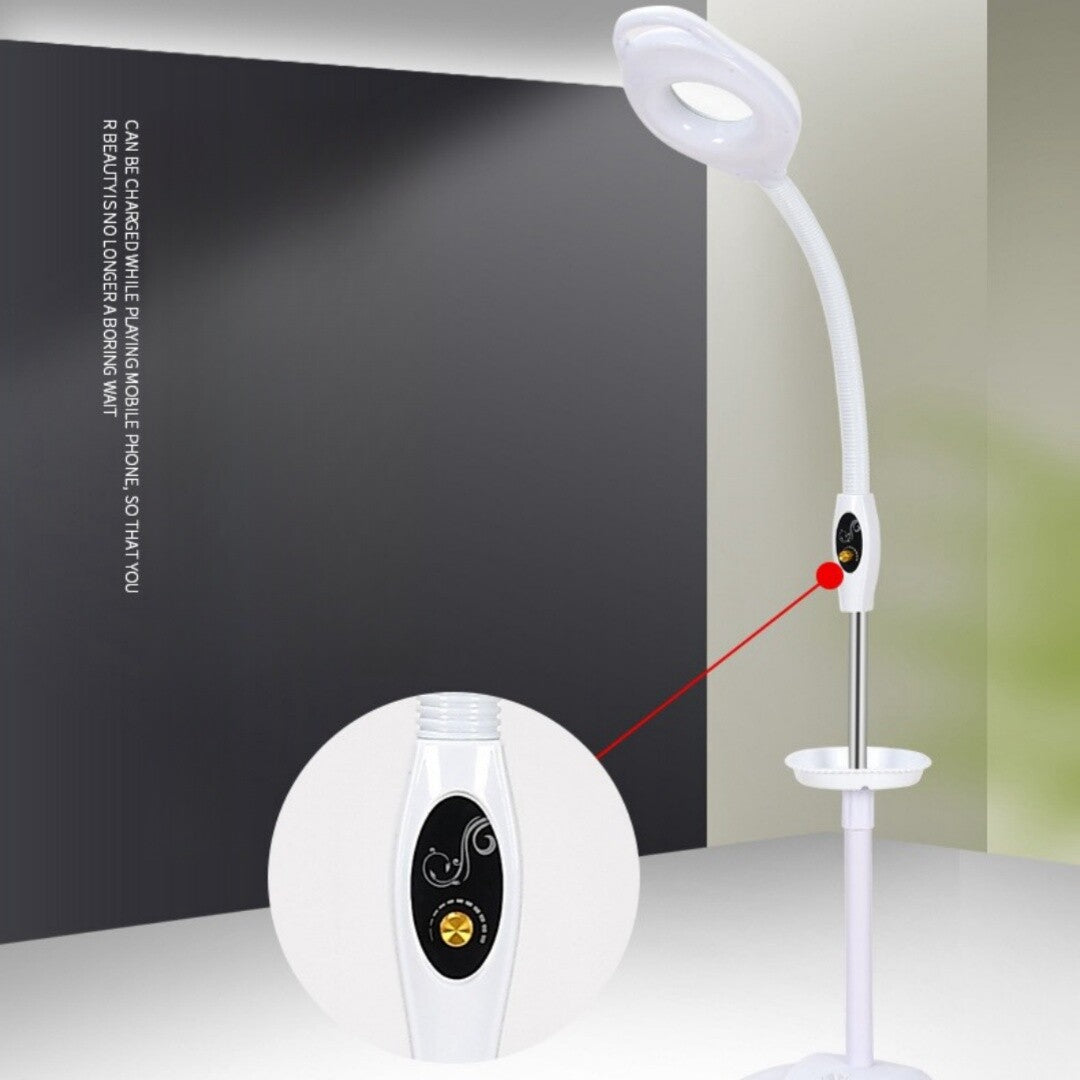 16x Magnifying Glass w/ Light Flexible Gooseneck Magnifying Floor Lamp LED light