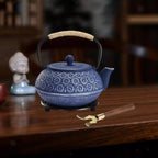 900ml Cast Iron Kettle Teapot Tea Pot Infuser Strainer Black Japanese Style