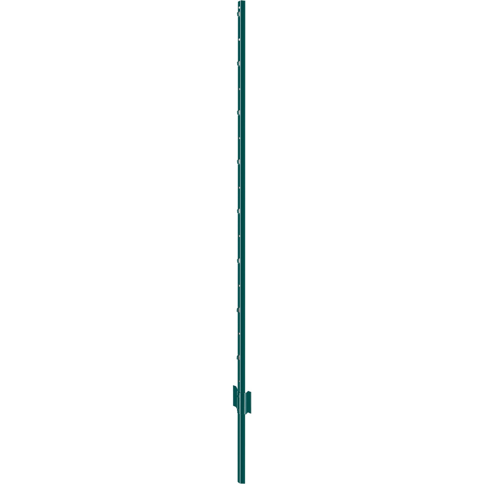 5 Ft U-Channel Metal Fence Posts, Set of 10, Durable Green