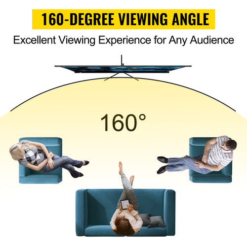100" Portable Projector Screen with Adjustable Tripod for Indoor & Outdoor Use