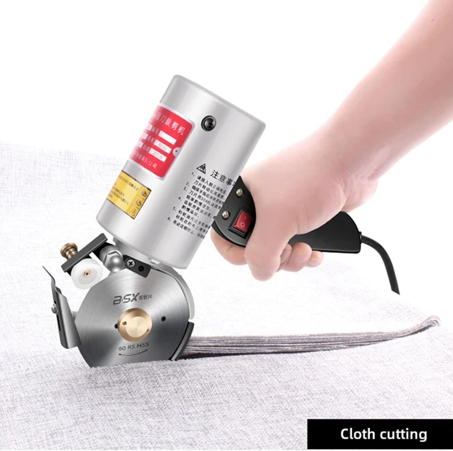 Electric Cloth Cutter Fabric Cutting Machine Round Blade Octagonal Knife