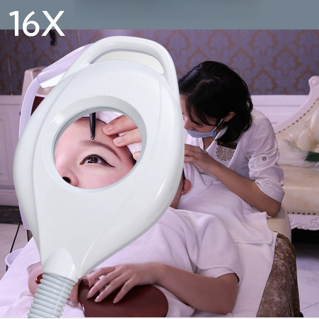 16x Magnifying Glass w/ Light Flexible Gooseneck Magnifying Floor Lamp LED light