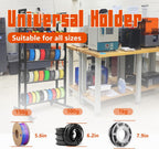 3D Printer Filament Storage Rack, Heavy Duty Metal 5-Tier Rolling Shelves