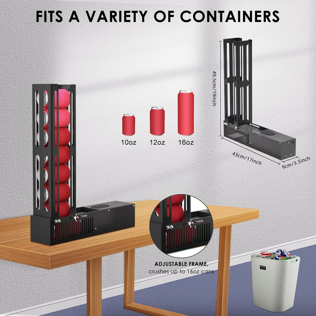 Electric Can Crusher Automatic Electric Can Crusher Hold 8 Cans for Recycling AU