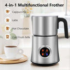900ML Electric Milk Steamer and Frother Hot and Cold Foam Maker and Milk Warmer