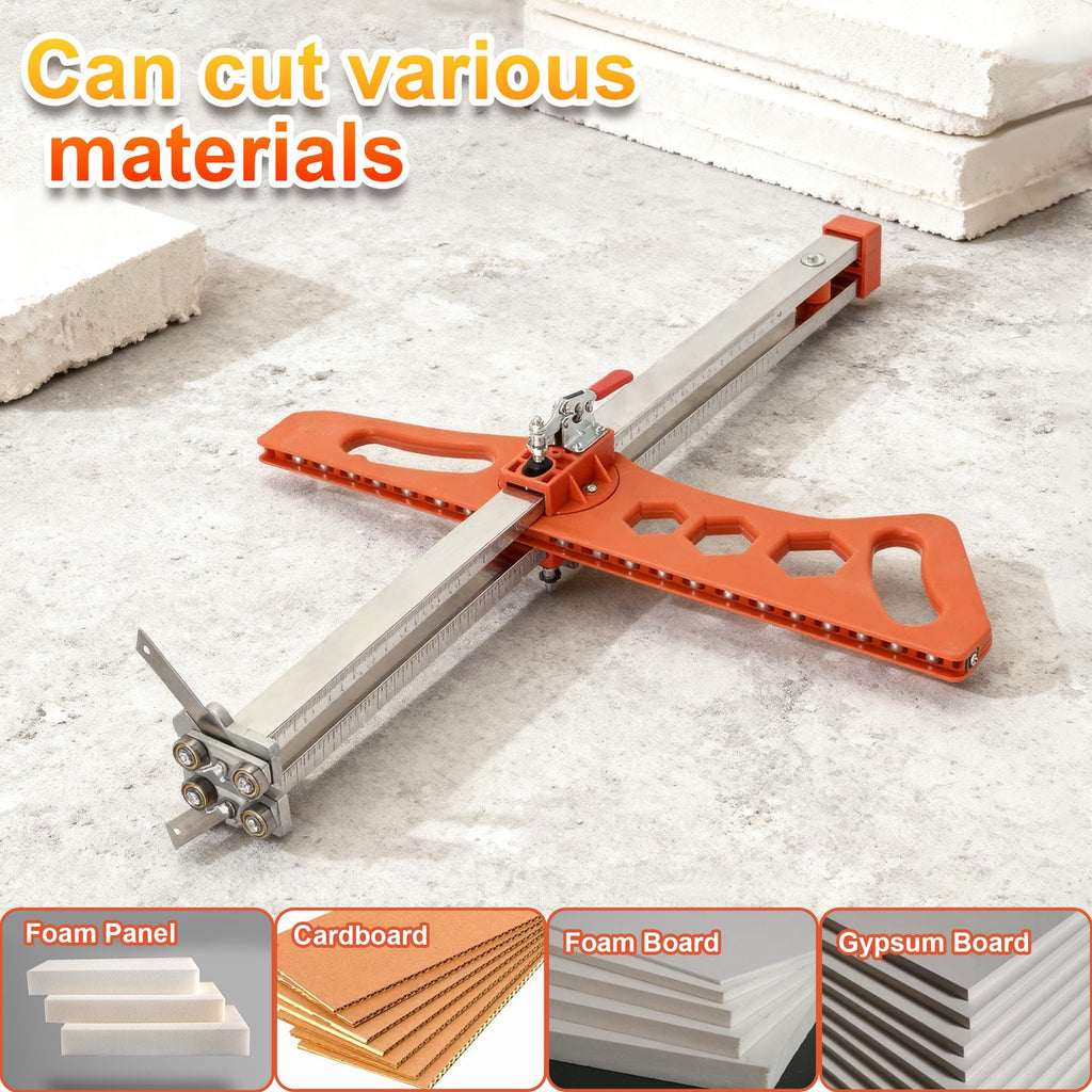 Foldable Gypsum Board Cutter Hand Push Dual Positioning Tool For Drywall Cutting