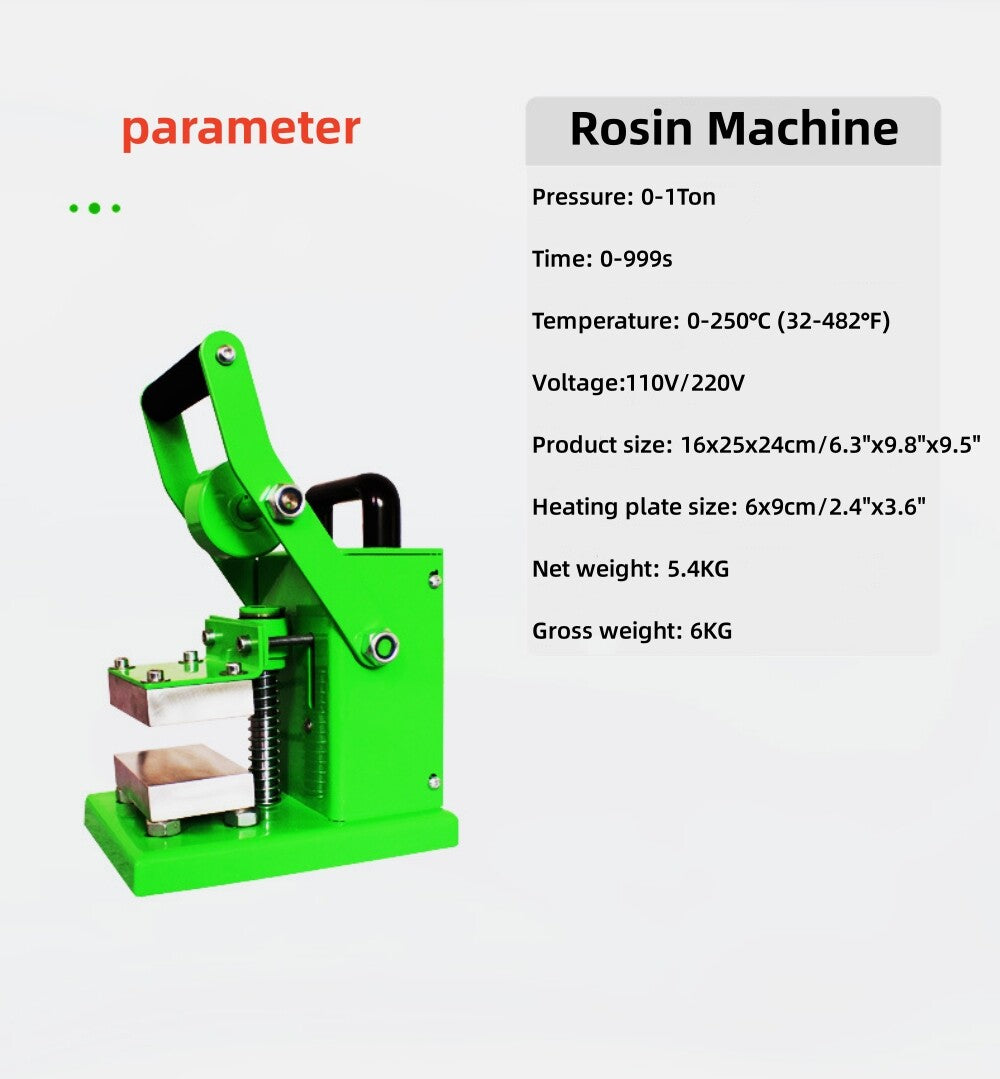0-1Ton Manual Heat Press Machine Aluminum Heating Plates Heating Extractor 6x9cm