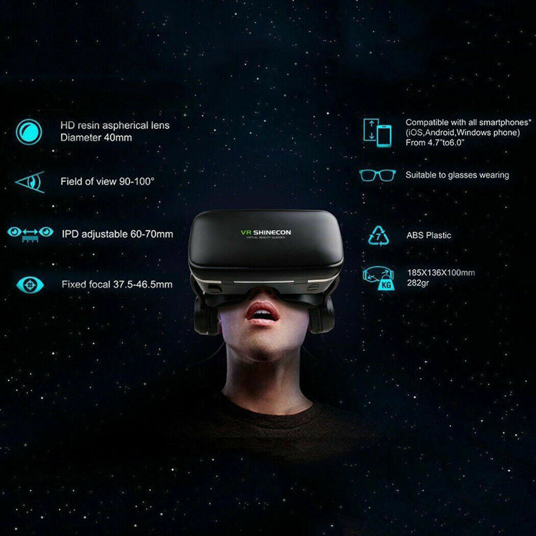 3D Google VR Box Headset Virtual Reality Glasses For Game Movie Smart Phone
