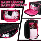 24inch Dance Bag Suitcase Garment Rack Duffel Rolling Luggage Upright Storage