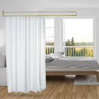 Privacy Partition Curtains U-Shape Room Divider for Beauty Salons Hospitals SPA