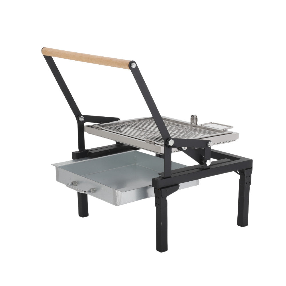 Folding Barbecue Grill Portable Charcoal Grill with Rotating Cooking Griller AU