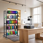 3D Printer Filament Storage Rack, Heavy Duty Metal 5-Tier Rolling Shelves