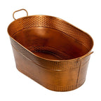2pcs Vintage Copper Ice Buckets Champagne Cooler Beverage Buckets Home Bar Use