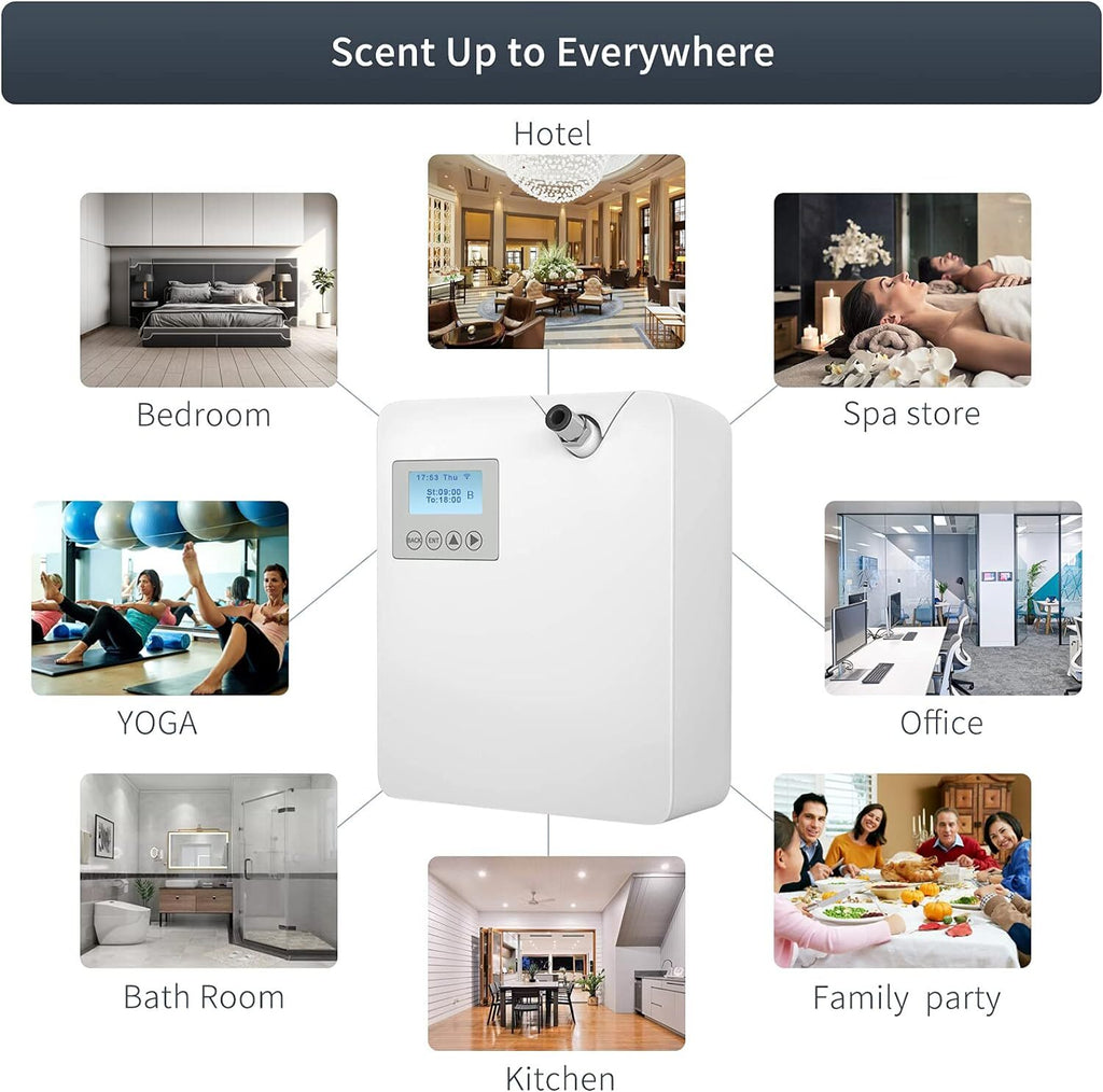 Smart Scent Air Machine Home Hotel Office Essential Oil Diffuser Waterless 300ML