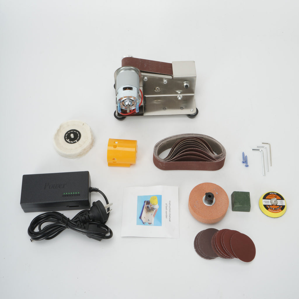 Electric Mini Belt Sander Knife Sharpener Speed Control Small Grinder Machine AU