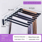 Wardrobe Trousers Rack Closet Put Out Telescopic Pants Shelves Dress Organizer