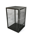 Aluminum Alloy Reptile Enclosure Lizard Insect Mesh Cage Black 42*42*66cm AU