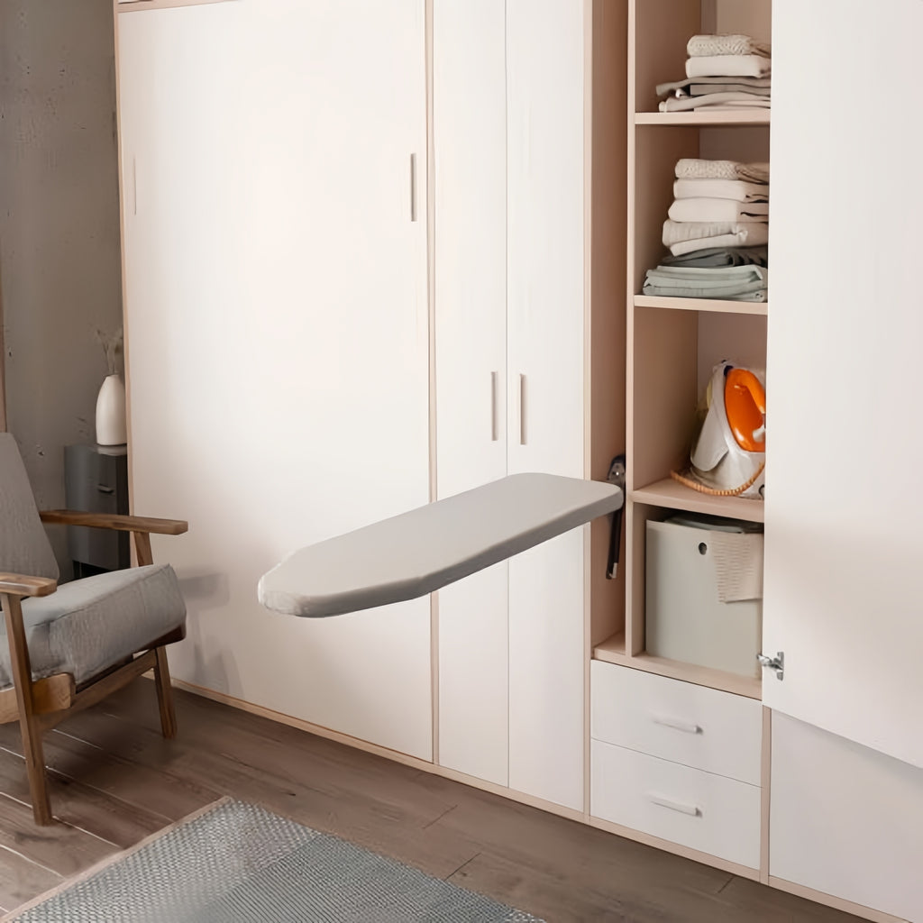 Hidden Ironing Board Wardrobe Cabinet Built-In Push Drop Down Ironing Board