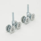 2x 46mm Double Wheel Rail Sliding Track Roller Hanging Barn Door Rail Wheels AU