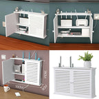 WIFI Router Storage Box Wall Mounted Plug Board Bracket Wireless Panel Shelf