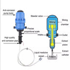 0.2%~2% Irrigation Fertilizer Injector Water Powered Automatic Dosing Pump