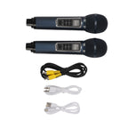 Bluetooth Karaoke Speaker & 2 Wireless Microphones Rechargeable Karaoke Machine
