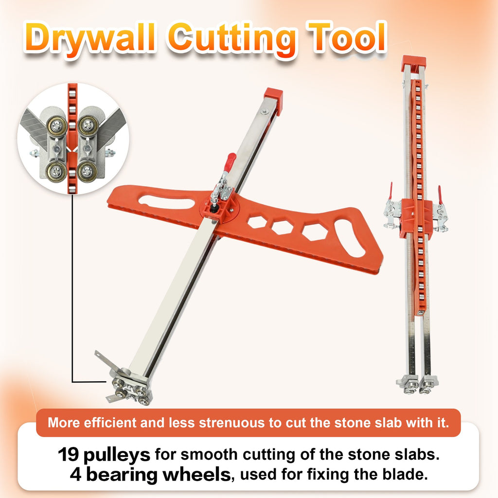 Foldable Gypsum Board Cutter Hand Push Dual Positioning Tool For Drywall Cutting