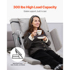 Adjustable Electric Bed Backrest with Guardrail & Pouch, 300lbs Capacity