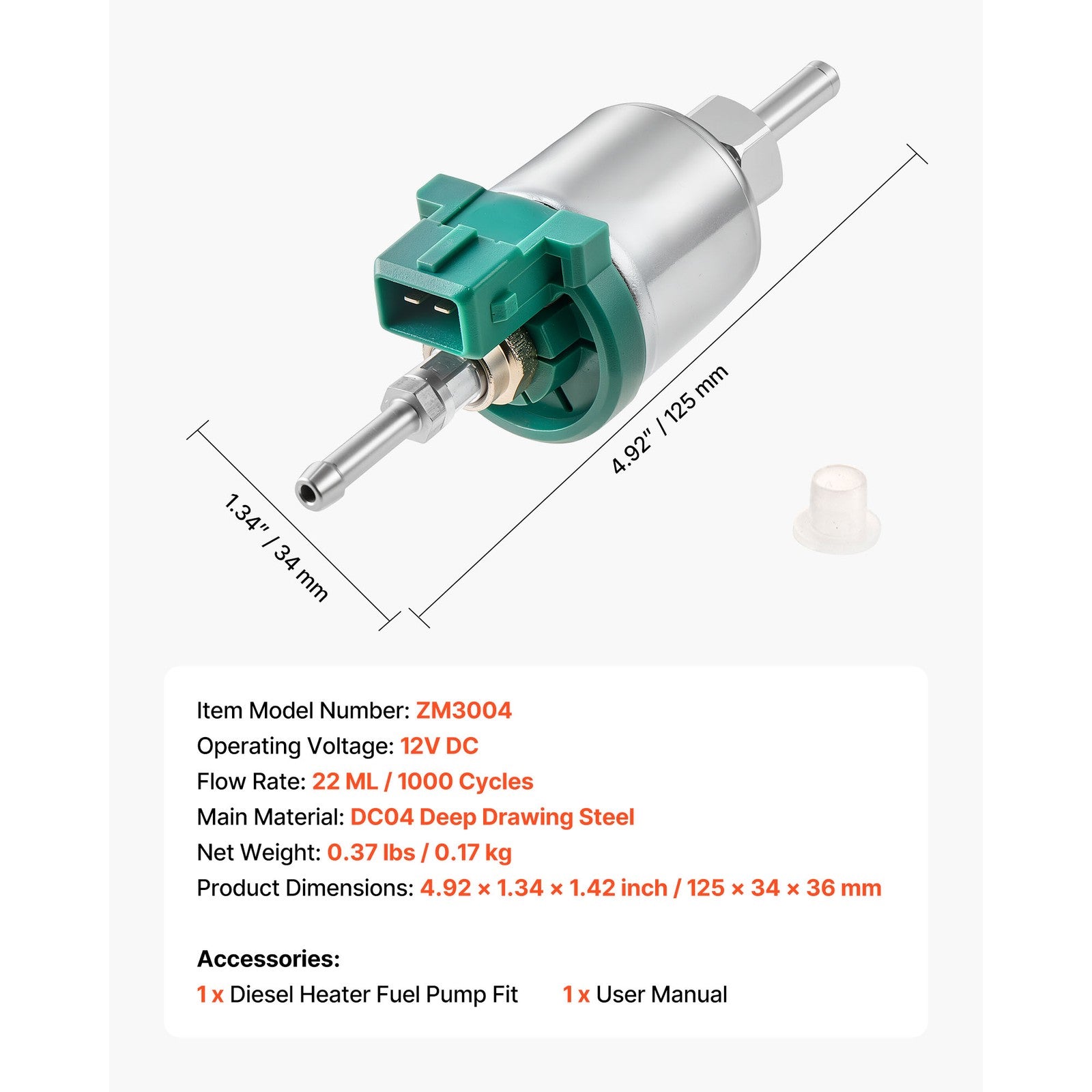 12V DC Diesel Heater Fuel Pump for Car Air Heating Systems