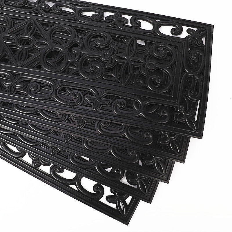 5x Rubber Stair Treads Non Slip Safety Outdoor Porch Floor Step Mats Staircase