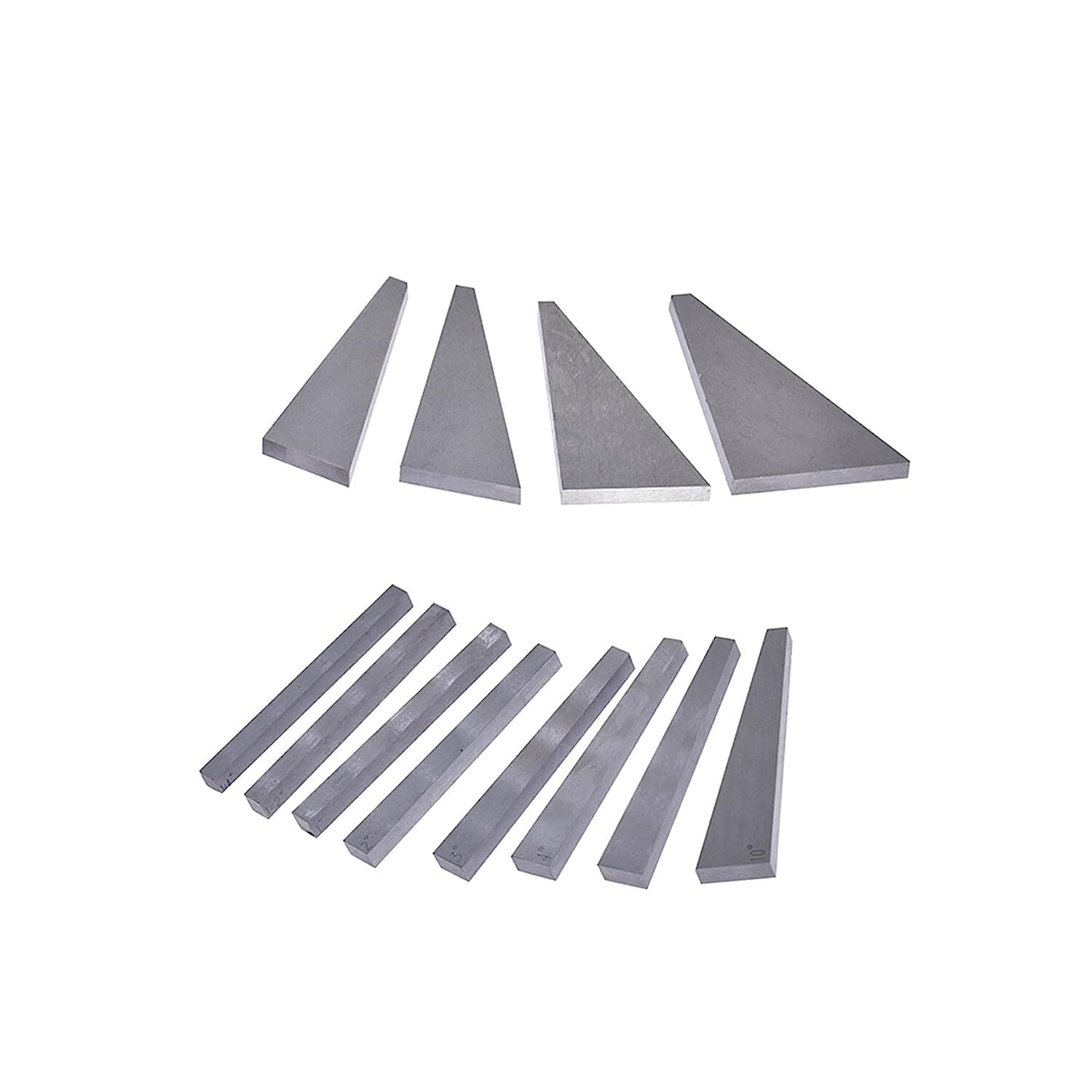 12Pcs Angle Gauge Block Set Accuracy Steel Machinist Tool 1/4 to 30 Degree & Box