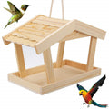 Hanging Wooden Bird House Feeder Outdoor Nest for Wild Birds Garden Decoration