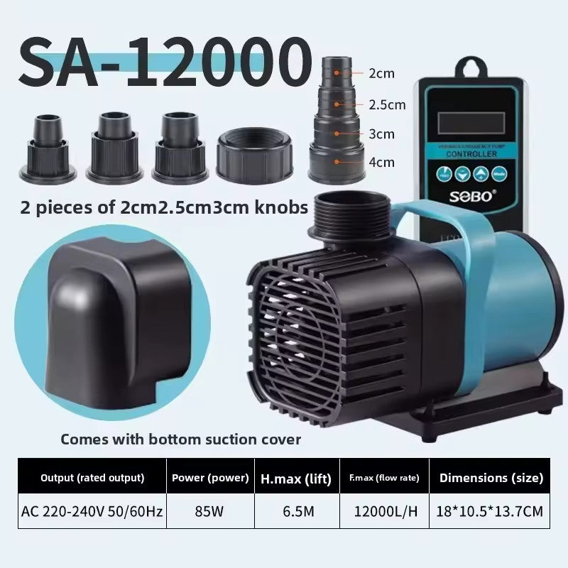 Adjustable Flow Rate 10 Grade-Speed Submersible Water Sump Pump Pond Fountain